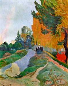 Landschap in Arles bij de Alyscamps door Paul Gauguin