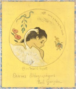 Leda Ontwerp voor een Plaat: Schande over Degenen die Kwaad Denken door Paul Gauguin