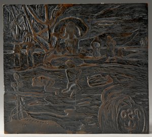 Mahana Atua (Het voedsel van de goden) [recto] door Paul Gauguin