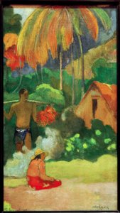 Mahana maa II door Paul Gauguin