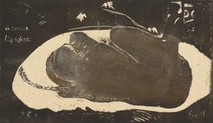 Manao Tupapau Ze wordt achtervolgd door een geest door Paul Gauguin