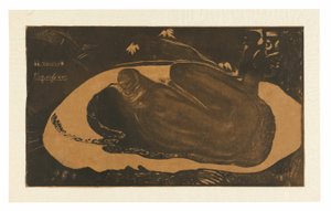 Manau tupapau (Zij denkt aan het spook of Het spook denkt aan haar), uit de Noa Noa Suite door Paul Gauguin