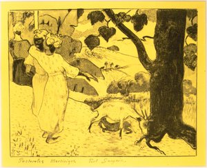 Martinique Pastoralen, uit de Volpini Suite: Dessins lithographiques door Paul Gauguin