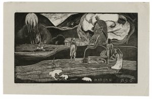 Maruru (Aanbiedingen van Dankbaarheid), uit de Noa Noa Suite door Paul Gauguin