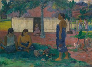 No te aha oe riri (Waarom ben je boos) door Paul Gauguin