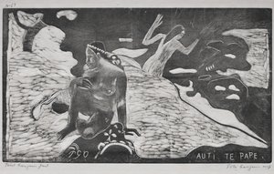 Noa Noa: Vrouwen bij de Rivier (Auti Te Pape) door Paul Gauguin