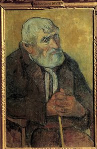 Oude man met stok door Paul Gauguin (1848-1903) 1890 door Paul Gauguin