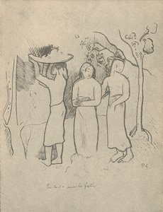 Op Weg naar het Feest door Paul Gauguin