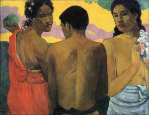 Drie Tahitianen door Paul Gauguin