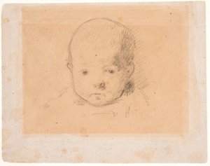 Porträt des Sohnes des Künstlers Clovis, geboren am 10. Mai 1879 door Paul Gauguin