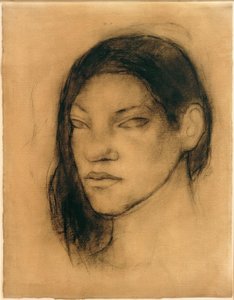 Portret van een Tahitiaanse vrouw door Paul Gauguin