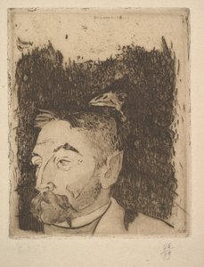 Portret van Stéphane Mallarmé, 1891 door Paul Gauguin