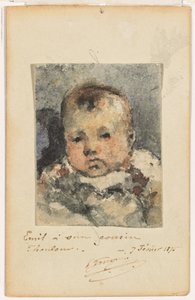 Portret van een Kind, 7 Februari 1875 door Paul Gauguin