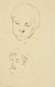 Profiel van een jongen en zelfportret door Paul Gauguin