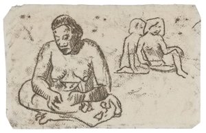 Zittende vrouw (gerelateerd aan het schilderij Zuster van Liefdadigheid), c.1902 door Paul Gauguin