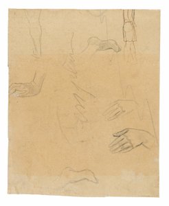 Schetsen van Figuren, Handen en Voeten (gerelateerd aan het schilderij Aha oe feii? [Wat! Ben Je Jaloers?])