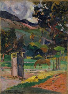 Tahitisch Landschap door Paul Gauguin