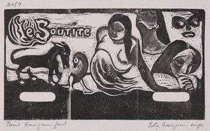 Tahitische Serie: De Glimlach door Paul Gauguin
