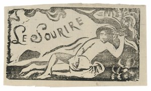 Tahitiaanse vrouw, hoofddeksel voor Le sourire door Paul Gauguin