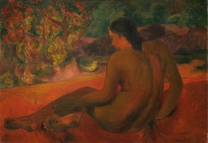 Tahitische vrouw door Paul Gauguin