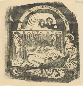 Te Atua De Goden Kleine Plaat [recto], in of na 1895 door Paul Gauguin