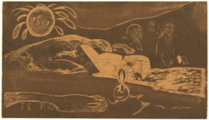 Te Po (Die lange Nacht) door Paul Gauguin