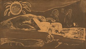 Te Po De Lange Nacht, 1894-1895 door Paul Gauguin