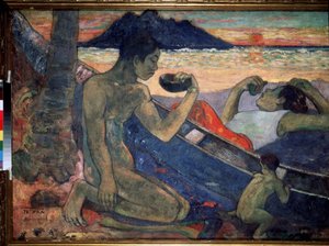 Te Vaa (De Kano) door Paul Gauguin