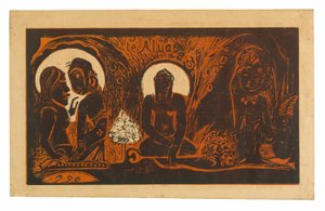 Te atua (De God), uit de Noa Noa Suite door Paul Gauguin