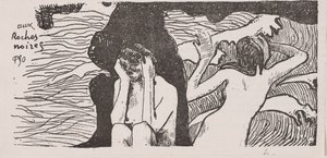De Zwarte Rotsen door Paul Gauguin