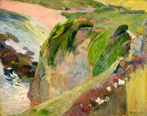 De Flageoletspeler op de Klif door Paul Gauguin