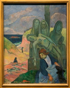 De Groene Christus - Paul Gauguin (1848-1903) - 92 cm x 73 cm - Koninklijke Musea voor Schone Kunsten van België - Postimpressionisme - Bretonse Calvarie door Paul Gauguin