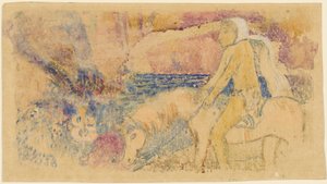 Der Reiter door Paul Gauguin