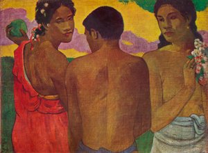 De drie Tahitianen, 1899 door Paul Gauguin