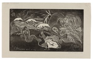 Het universum wordt geschapen), uit de Noa Noa Suite door Paul Gauguin