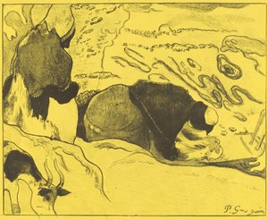 De wasvrouwen door Paul Gauguin