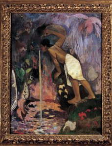 Het mysterieuze water (Papa Moe) schilderij door Paul Gauguin door Paul Gauguin