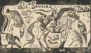 Titelpagina voor Le Sourire Titre du Sourire, in of na 1895 door Paul Gauguin