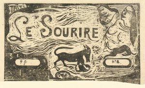 Titelpagina voor Le Sourire, in of na 1895 door Paul Gauguin