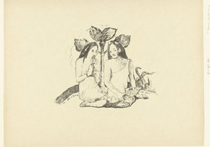 Twee zittende Maori vrouwen