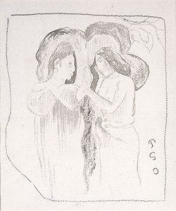 Twee Tahitiaanse vrouwen, ca. 1894 door Paul Gauguin
