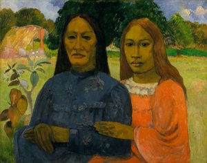 Twee vrouwen door Paul Gauguin
