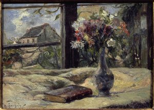 Vaas met bloemen door Paul Gauguin