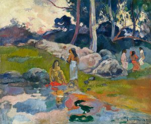 Vrouwen aan de oever van de rivier, ca. 1892 door Paul Gauguin