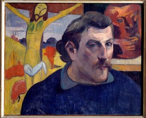 Gele Christus zelfportret door Paul Gauguin