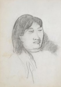 Studie van een jonge Tahitiaanse door Paul Gauguin