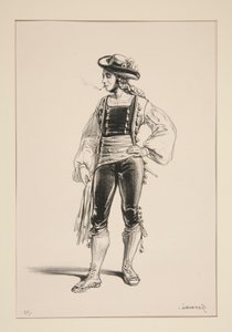 ALGUAZIL. Chapeau de feutre garni de velours. door Paul Gavarni