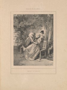 Vriendschap van het pensioen, uit de serie Scènes de la vie intime door Paul Gavarni