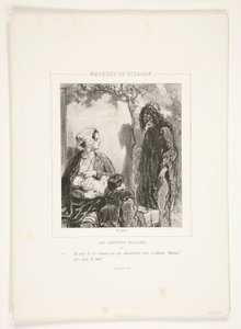 Au nom de ces amours-là, qui consoleront votre vieillesse, Madame, ayez pitié de moi! door Paul Gavarni