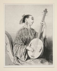 Chinese zangeres door Paul Gavarni